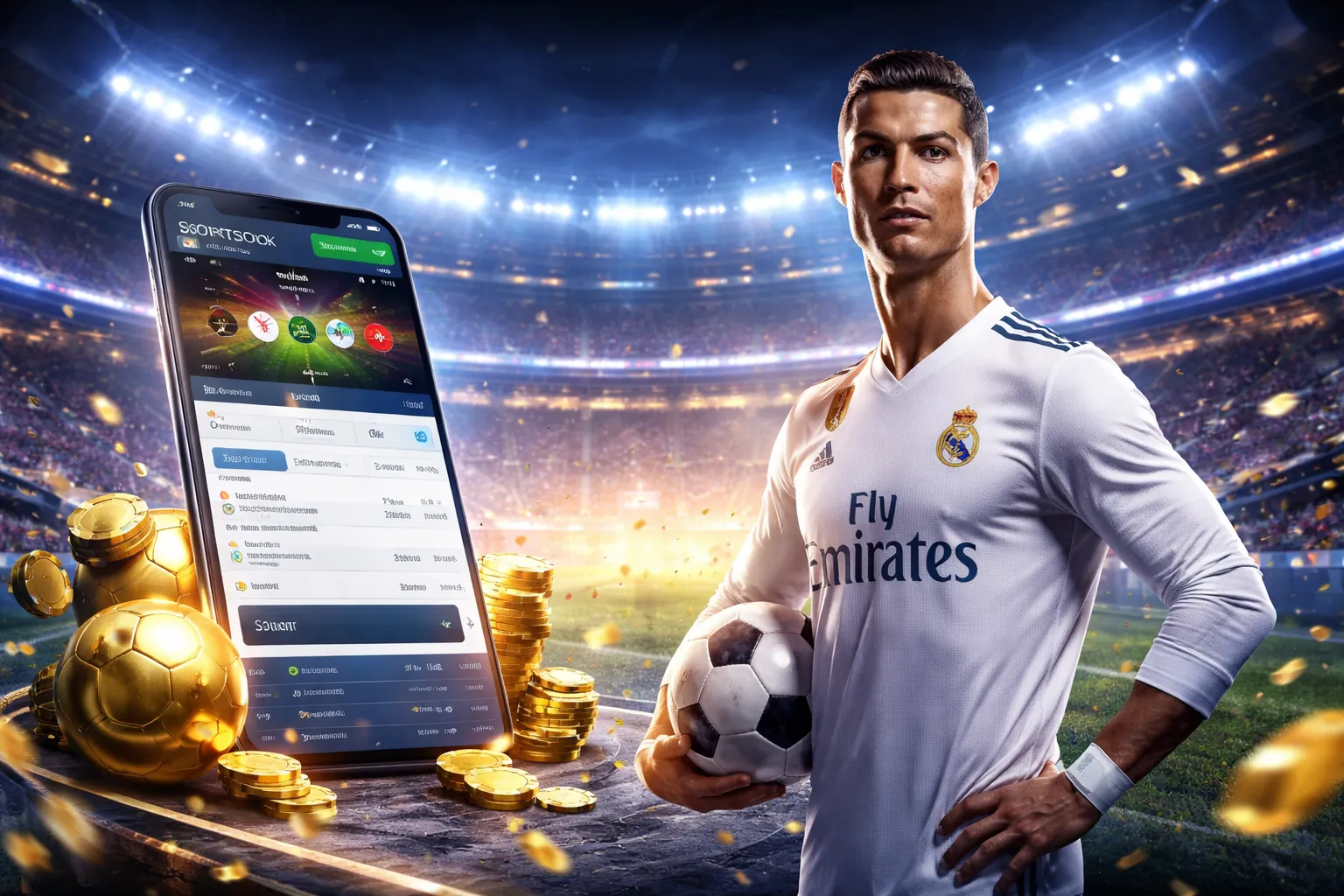 Giao diện ứng dụng Unibet trên điện thoại di động